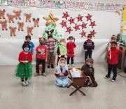 The 3-year-old prekindergarten Christmas program was recorded for parents to view on You Tube.