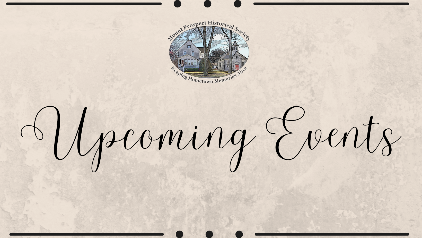 2023 Events Mount Prospect Historical Society